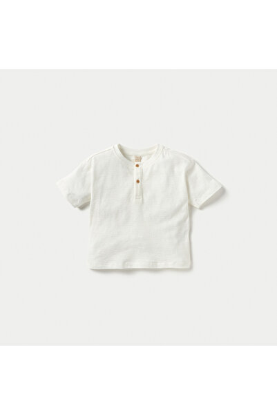 giggles Checked Dungaree and Short Sleeves T-shirt Set