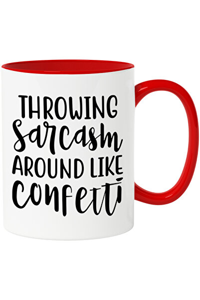 StoryGift Romania Cana cu textul "Aruncand cu sarcasm in jur cum arunc cu con...