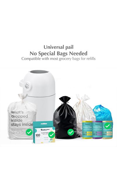 Bumble & Bird - Odourless Diaper Pail - White