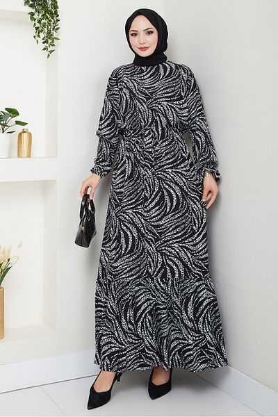 Bestenur Aryes Woven Viscose Dress 1476 - Black