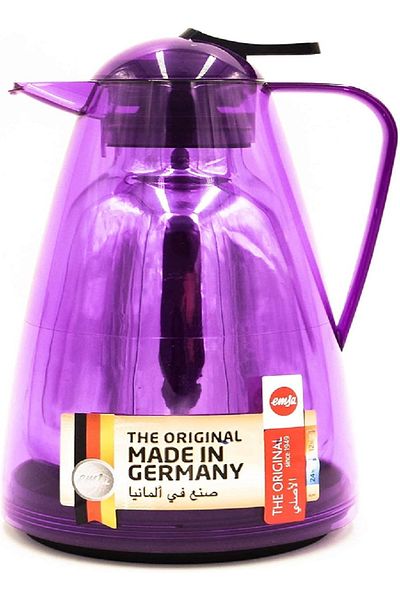 emsa Salsa Vacuum Flask 1.5L – Quick Press, Blackberry, Insulated Thermos Jug
