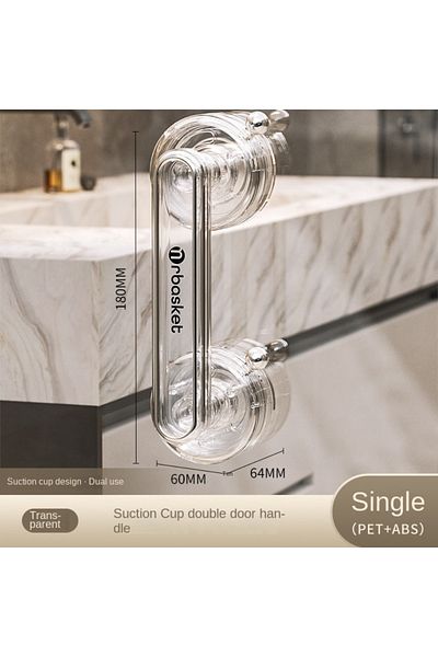 Choice Transparent Anti-slip Sliding Door Handle Waterproof Suction Cup Door Handle Bathroom Removable Ward