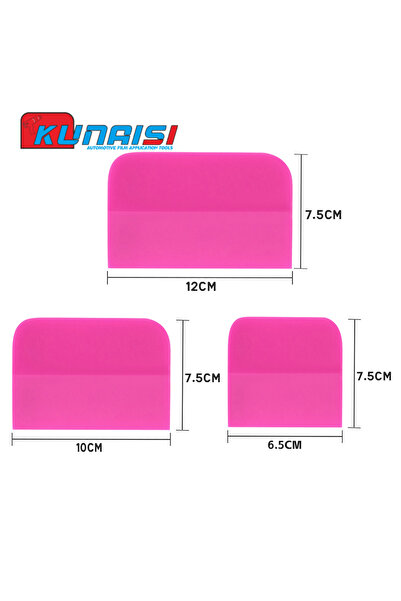 Choice وردي - 3 قطع ممسحة ناعمة من مادة البولي يوريثان الحراري مضادة للخدش، ولفائف الفينيل للسيارات وتظليل النوافذ، ومكشطة ناعمة من مادة البولي يوريثان الحراري، ومضادة للخدش، ومغطاة بطبقة ...