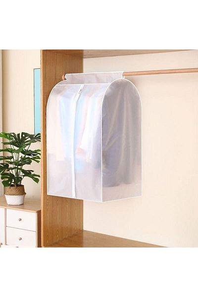 CRACOS Waterproof protective cover for clothes and other textiles, dimensions 90x30x50 cm. transparent