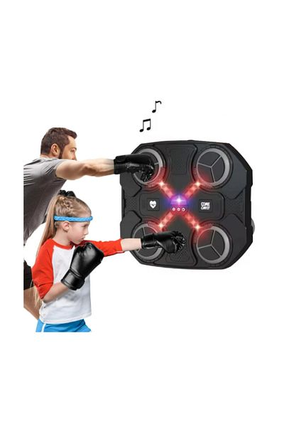 MACON Musical Electronic Boxing Machine with Gloves – Wall Mount Trainer for Home & Gym, Age 3+