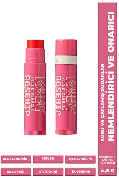 Kiss Stix O'Miracle Intensive Moisturizing and Repairing Lip Care with Rosehip Oil 4.5 g