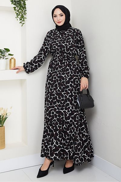 Bestenur Φόρεμα Lessa Woven Viscose 1475 - Μαύρο