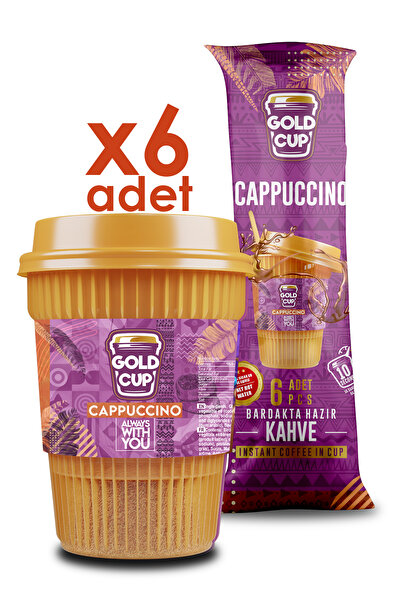 Gold Cup Drink Cappuccino Hazır Kahve 6'lı