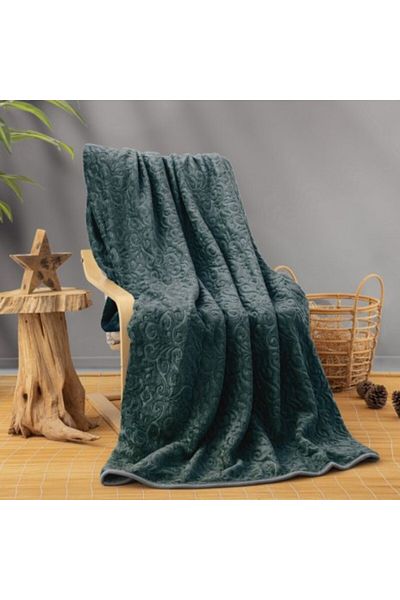 Cotton Box Pătură extra large - Verde - Poliester