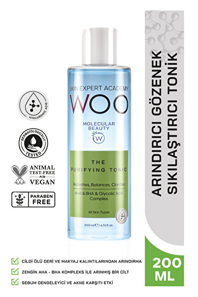 WOO Skin Expert Academy Nemlendirici ve Temizleyici Tonik 200ml