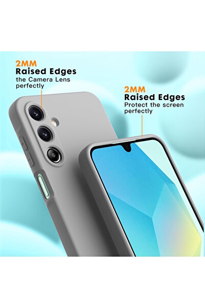 m.tk moveteck Samsung Galaxy A16 Case Camera Protected Soft Color Matte Silicone + 9H Screen Protective Glass 2in1 Set