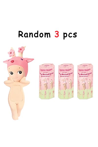 Choice Random 3pcs 1-24pcs Cherry Blossom Series Hippers Blind Box Mini Figure Collectible Phone Decoration