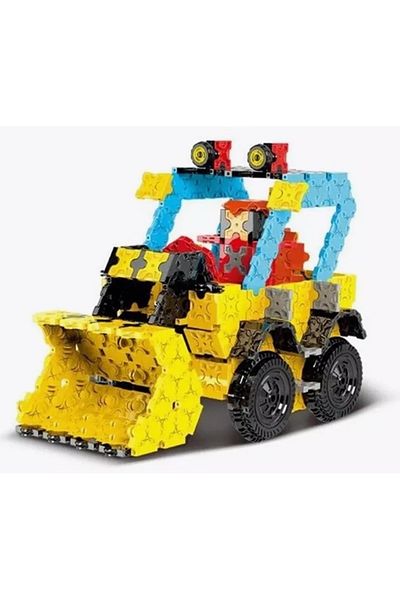 rexa 3D Construction Vehicle Building Set, Multi-Colour 376 Piece