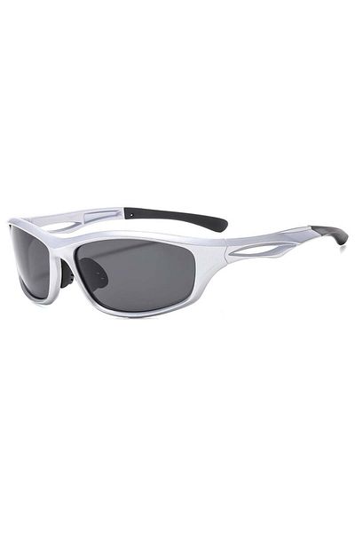 SKYDDAR INNOVATION Cycling and Outdoor Sports Glasses, Polarized, PC Frame, Unisex - Silver Grey