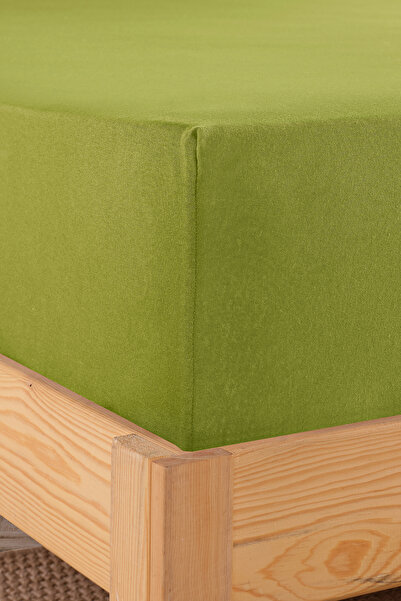 Karden Flower Premium 100% Cotton Double Combed Cotton Elastic Sheet - Green
