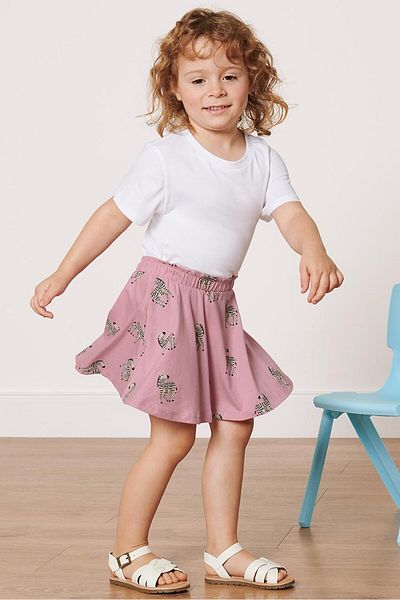 Tchibo Kids Girl Allover Print Skort, Multicolor