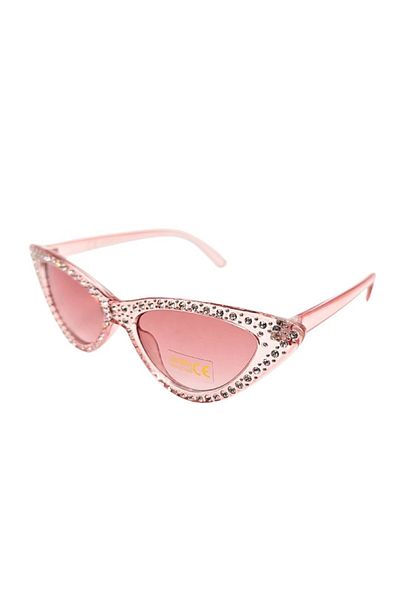 Tiara Ochelari de soare, femei, Tiara, roz pudrat cu cristale, ramă cat-eye, protecție UV 400