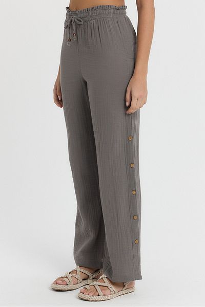 Heaven Ephesus Muslin Buttoned Wide Leg Trousers - 2100