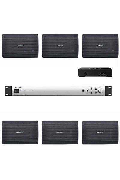 Bose Bose Professional Freespace FS4SE system, Internet Radio Wifi, 6 black speakers inside and out