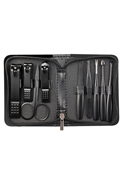 LUXORISE Σετ μανικιούρ μαύρου χρώματος, 9 τεμάχια