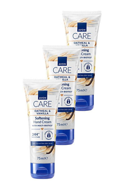 AVON Care Vanilya Içeren E Vitaminli Kuru Ciltler İçin El Kremi 75 Ml. Üçlü Set