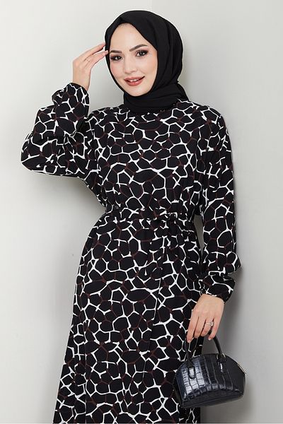 Bestenur Φόρεμα Lessa Woven Viscose 1475 - Μαύρο