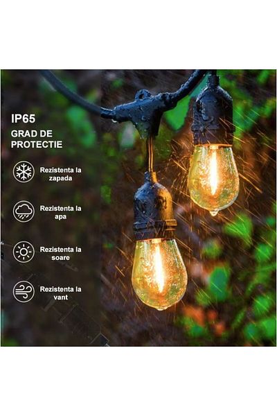 Naimeed Company Ghirlandă luminoasă decorativă, interconectabilă, Naimeed D6127, 5m, 10 becuri LED, lumină albă rece