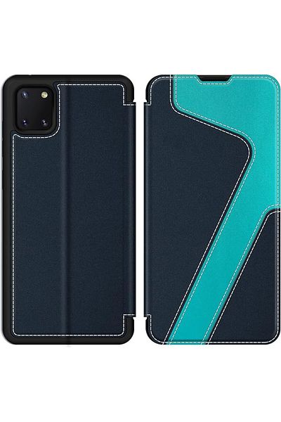 Karll Husă de telefon Samsung Galaxy Note 10 Lite, piele, albastră, 6,7 inci