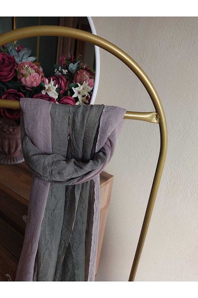 JAWEL ŞAL Jawel Double Color Comfort Shawl Khaki-Grey Colors