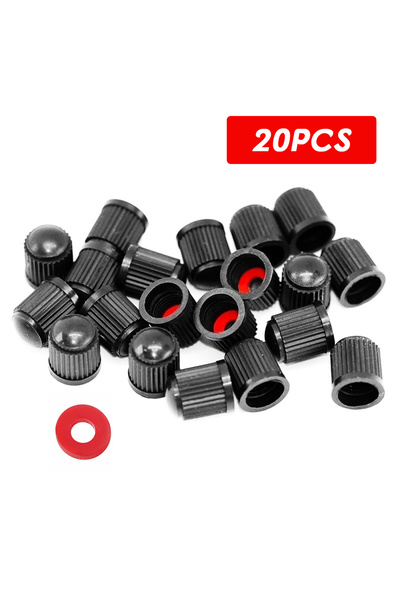 Choice 20Pcs Black Tire Valve Dust Caps Stem Covers Plastic Car Wheel Tire Va...