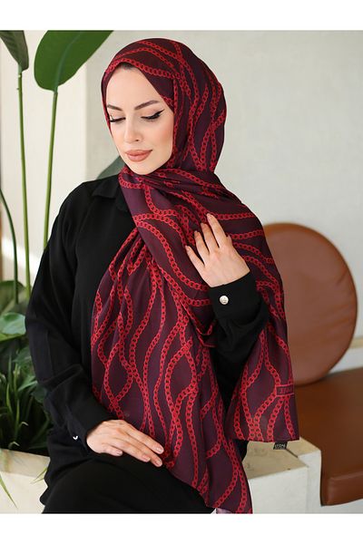 efdal şal eşarp Lyra Pattern Imported Cotton Shawl