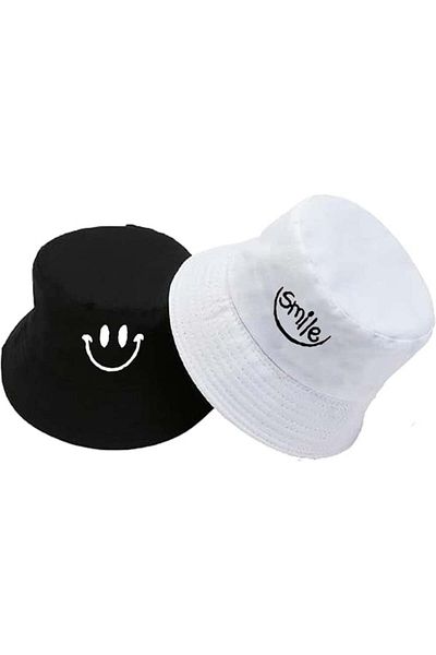 TECOS Unisex Reversible Hat, , White/black, Cotton/polyester, Universal Size
