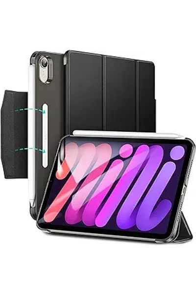 ESR Protective Case Compatible with iPad Mini 6 8.3 Inch, PU Leather/Silicone, Black