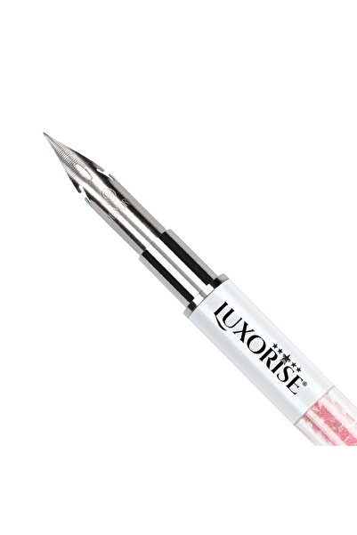 LUXORISE Στυλό νυχιών με στυλό και 5 δείκτες, ροζ κρυστάλλινο