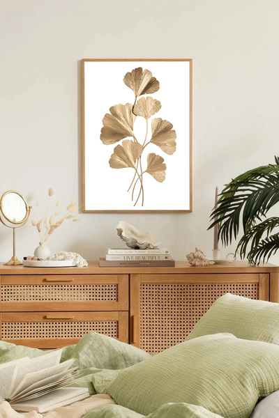 Dekorsiahome Tek Parça Ahşap Çerçeveli Oturma Odası Salon Mutfak Tablo TK0144