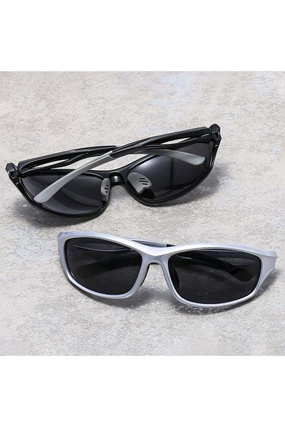 SKYDDAR INNOVATION Cycling And Outdoor Sports Glasses, Polarized, Pc Frame, Unisex - Black Blue