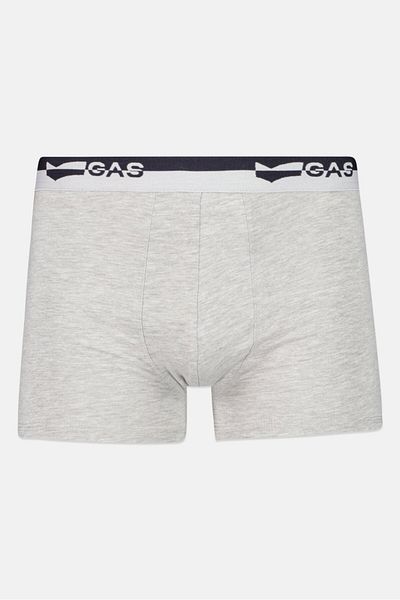 GAS Men Brand Logo Pull On Trunks, Grey