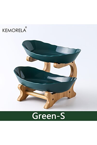 Choice طبق فاكهة أخضر S 2/3 طبقات، طبق بلاستيكي للوجبات الخفيفة، سلة فواكه مج...