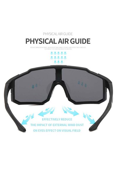 SKYDDAR INNOVATION Cycling And Outdoor Sports Glasses, With Uv Protection, Pc Frame, Unisex 9337 - Black Blue