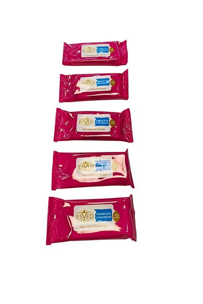 hüseyin ceran Hac-Umre Odorless Wet Wipes 5X15 Total 75 Pieces