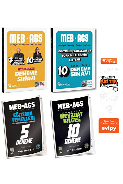 Hoca Kafası Yayınları 2025 MEB-AGS Eğitimin Temelleri + Mevzuat Bilgisi 42 Deneme 4 Kitap Mevlüt Gündüz, Esra Özkan Karaoğ