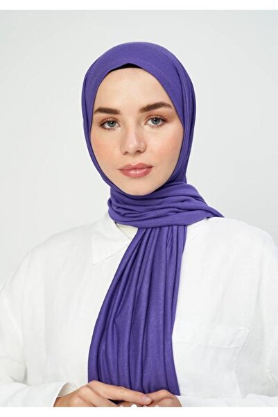 Modakaşmir Purple Color Jersey Shawl