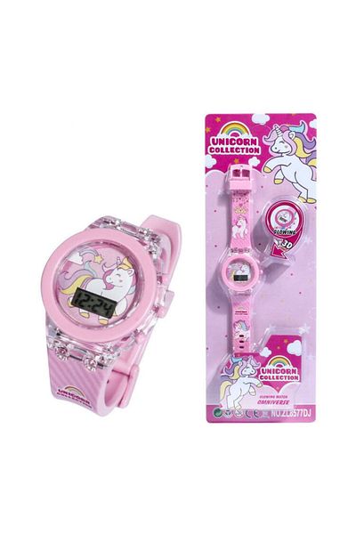 Miniso DJS with box Flash Light Spiderman Kids Watches For Boys Cartoon Hello Kitty Mickey Children Watch G