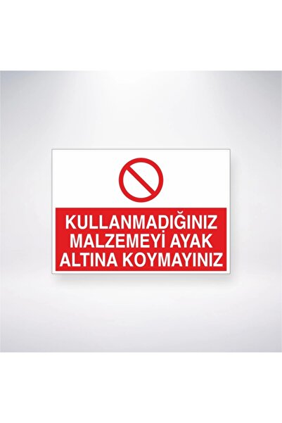 Reysa Tasarım Do Not Put the Unused Material under the Foot Sticker 20X28 cm