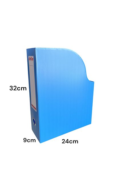 dirilim plastik 5 Pcs Desktop Magazine Holder A4 24X9X32Cm Plastic Corrugated Archival Box