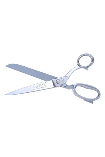 MERZE 6257-12 Chrome Plated Tailor's Scissors with Nut D-120 No:12 (27.5 cm)