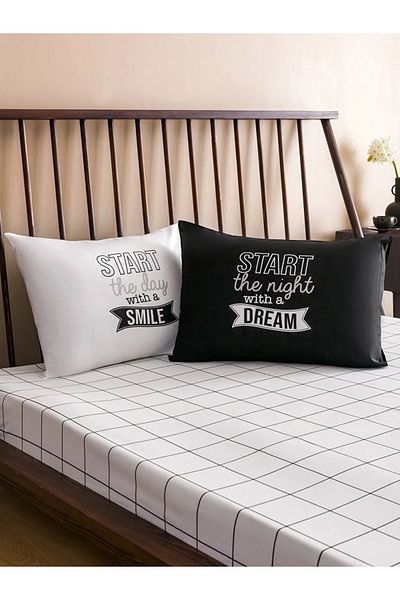 LC Waikiki Lcw Home Mixed Patterned Cotton Pillow Case 2-Pack 50X70 cm
