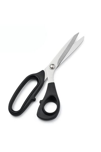 FDMSTAR 12 Inch (30cm) Plastic Handle Professional Stainless Steel Tailor Scissors 5000 Series