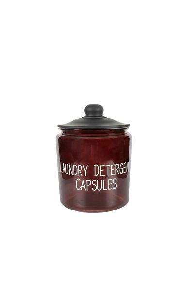 Mirilliahome Large Size Amber Vacuum Glass Detergent Dispenser - 3.8L