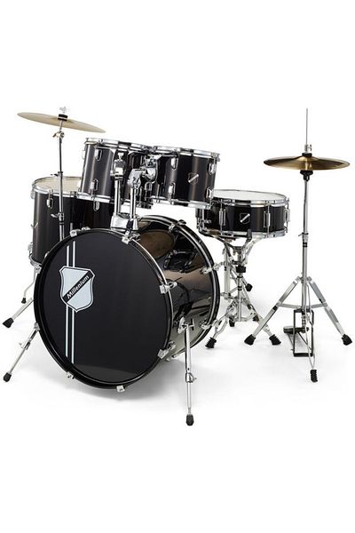 Millenium Complete Acoustic Drum Set for Beginners, Black